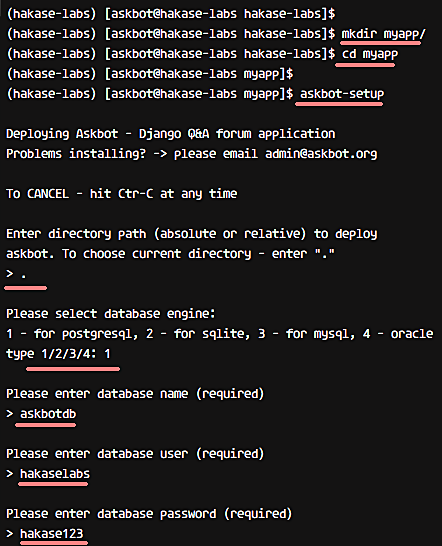 configure the application